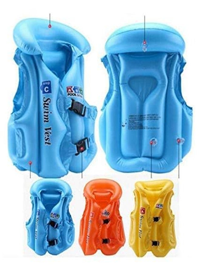 PRISO Swimming Pool Jacket Pool Inflatable Floating Jacket for Kids Boys and Girls Pool Accessories Swim Pool Baby Safety Adjustable Jacket - Multicolor. - Image 3